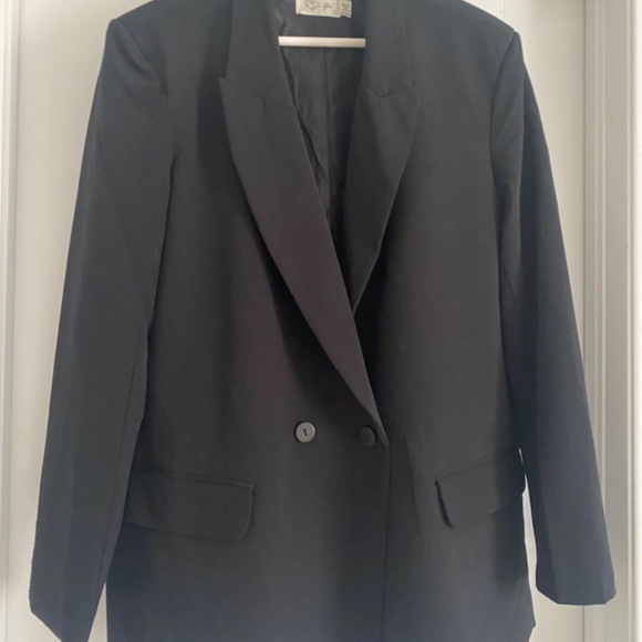 RD Style Black Double Breasted Blazer Size Medium - Picture 5 of 5
